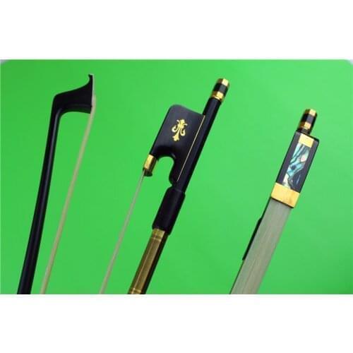 New high class black Carbon fiber cello bow 4/4 Copper Mounted, Cello parts