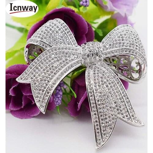 Wholesale Rhinestone inlay silver Plated connector 3*3.5cm For DIY bracelet necklace Free shipping icnway