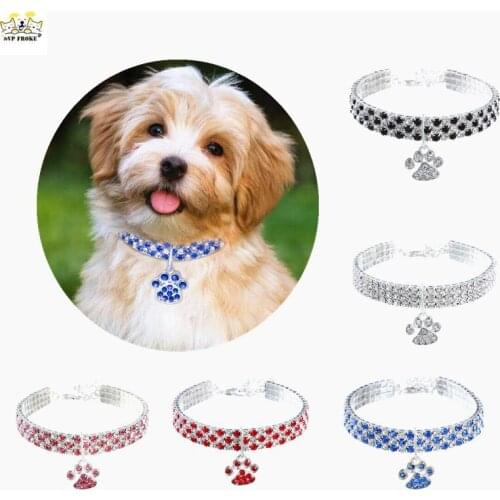 New Fashion Colored Diamond Pet Collar Diamond Mixed Color Cat And Dog Supplies Elastic Cats And Dogs Necklace Jewelry