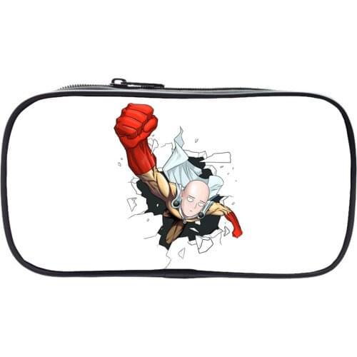 One Punch Man Pencil Case Anime Saitama Stationer Storage Pen Bag Students Kids Pencil Box Cute Boys Girls School Supplies Gifts
