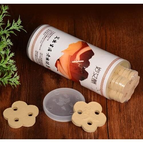 SHARE HO 40:1 Moxa Cake Plum Blossom Shape 10 years Gold Mugwort Chinese Moxibustion Therapy Heating Acupuntura Meridian 20pcs