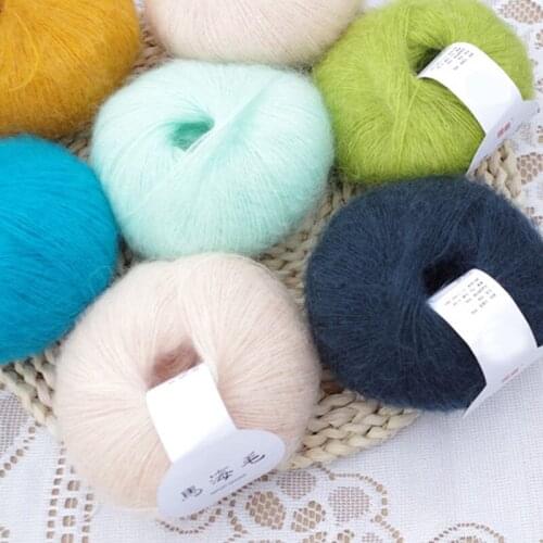 25g Home Sewing Supplies Dyed DIY Sweater Hand-knitted Mohair Yarn Hat Scarf Line Soft Multi Purpose