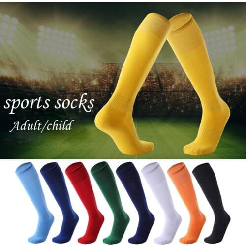 Adult Kids Professional Sports Soccer Socks Colorful Long Stocking Knee High Football volleyball breathable Children Sock