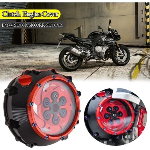 Motorcycle Racing Clear Clutch Cover & Spring Retainer For BMW S1000R 2014-2019 S1000RR 2007-2017 S1000XR 2015-19 HP4 2012-2018