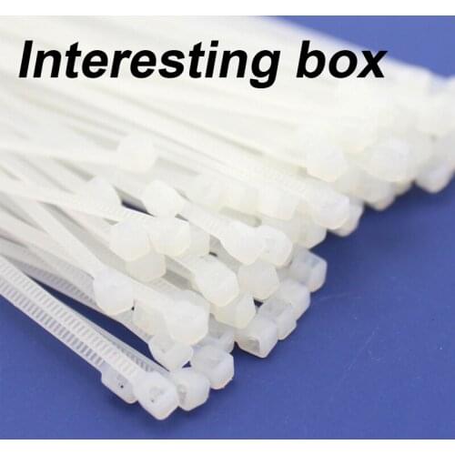 White plastic cable ties White cable ties Model fasteners Bundling tape 100 pieces White cable ties