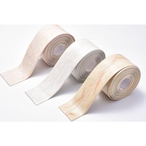 Top Toilet Shower Sink Bath Sealing Strip Tape 2.6mx50mm Marble PVC Self Adhesive Waterproof Wall Sticker for Bathroom Kitchen