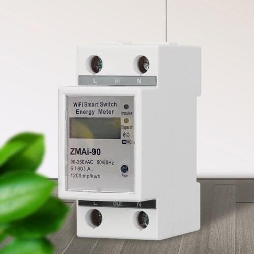 WiFi Smart Power Meter Switch Power Consumption Energy Monitoring Meter 110V 220V Din Rail Smart Life/Tuya App Remote Control