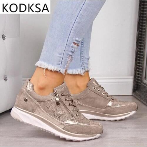 2021 Womens Wedges Sneakers Vulcanize Shoes Sequins Shake Shoes Fashion Girls Sport Shoes Woman Sneakers Shoes Woman Footwear