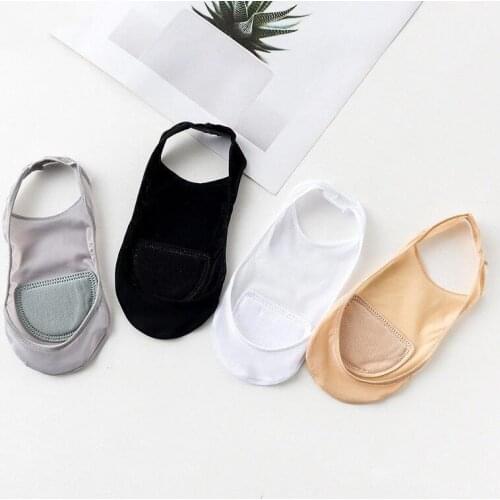 2021 New Invisible Boat Socks Women Summer Silicone Non-slip Socks For High Heels Shoes Ice Silk Thin Half-palm Suspender
