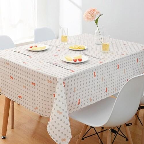 1Pcs Nordic Style PVC Household Checkered Waterproof Tablecloth Printing Table Cloth Plastic oil Resistant Home