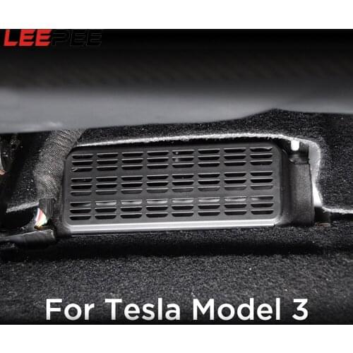 2PCS/Set Car Air Outlet Cover Air Conditioning Vent Cover Net Under Seat For Tesla Model 3 Anti-blocking Dustproof Back
