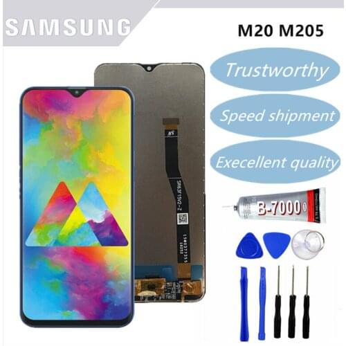 SAMSUNG Galaxy M20 2019 SM-M205 M205F LCD Display Touch Screen Digitizer Assembly replacement parts