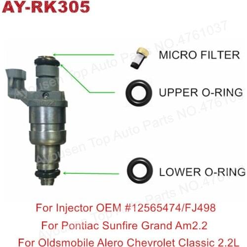 Free shipping Fuel Injector Repair Kits For Pontiac Sunfire Grand Am Oldsmobile Alero Chevrolet Car Accessories (AY-RK305)