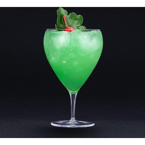 Free Shipping 4PCS 230ml Heart Shape Cocktail Glass,Goblet Glass,Wine Glass Set of 4