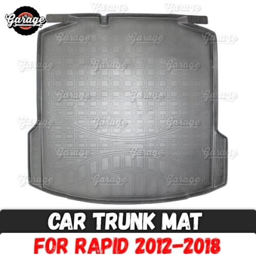 Car trunk mat case for Skoda Rapid 2012-2018 accessories protect of carpet floor cover of rear luggage car styling interior