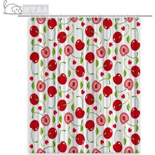 Fresh Tropical Citrus Fruit Bathtub Curtain Modern Bath Screen Curtain Decorative Polyester Fabric For Curtains Eco-Friendly