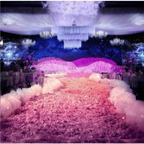 Elegant White Wedding Decoration Snow Yarn String Party Aisle Runner Edge Decor Road Cited 10 Meters Long Free Shipping