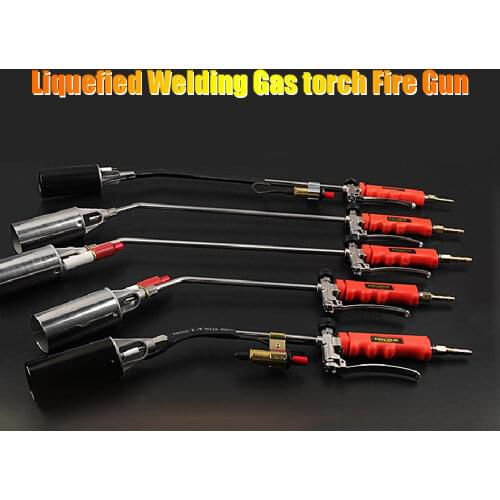 Liquefied Welding Gas torch Fire Gun with Button Ignition Weed Burner Welding Accessories for Brazing Tool Outdoor Picnic BBQ