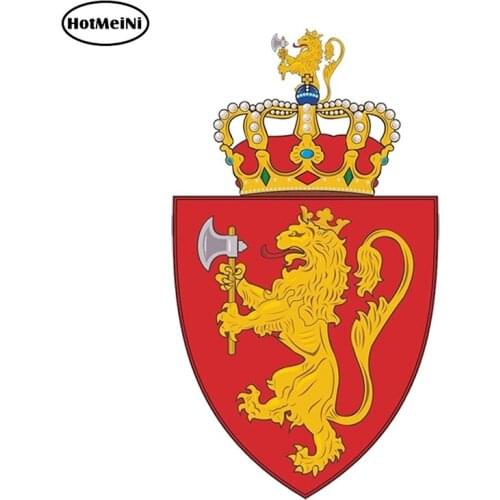 HotMeiNi 13cm x 7.5cm Car Styling Norway Norwegian Coat of Arms Car Sticker for Bumper Laptop Hard Waterproof Car Accessories