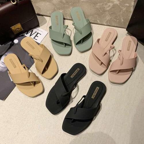 Summer Flat Wear Slippers Roman Sandals Outer Wear Korean Flip Flops OL Office Fashion PVC Flat Shoes