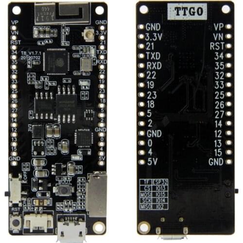 LILYGO® TTGO T8 V1.7.1 ESP32 8MB PSRAM TF CARD 3D ANTENNA WiFi & Bluetooth ESP32-WROVER Micropython