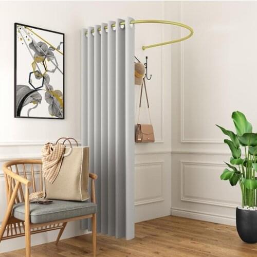 Clothing store fitting room curtain changing room changing room U-ring frame pole partition cloth curtain thickening curtain