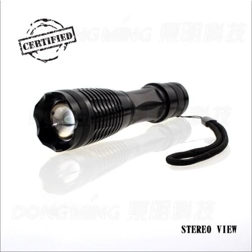 Zoomable 5000 lumen flashlight lantern powered by one 18650 battery Cree XML-T6 LED Tactical Flashlight Torch