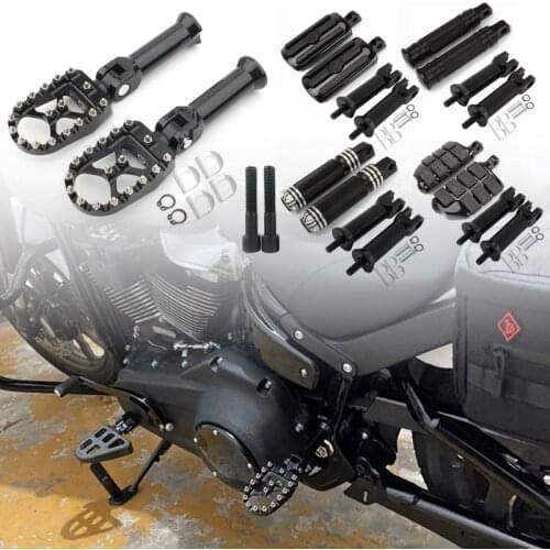 Motorcycle Rear Foot Rests Pegs Pedal Mounting Bracket For Harley Street Bob Fat Boy 107 Softail Standard Slim Deluxe Breakout