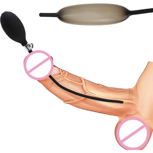 Inflatable Expandable Horse Eye Stick Silicone Penis Plug Urethra Catheter Dilator Penis Insert Device Erotic Sex Toys for Man