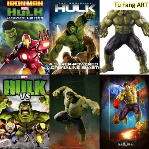 Hulk Marvel Superhero Wall Art Canvas Painting Nordic Posters and Prints Room Decor Pictures for Living Kids Home Decoration