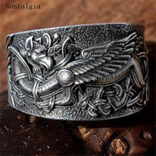 Nostalgia Viking Dragon Goth Ring Tribal Punk Mens Fashion Wicca Witchcraft Size 10 Rings For Women Jewlery Buy Bulk China