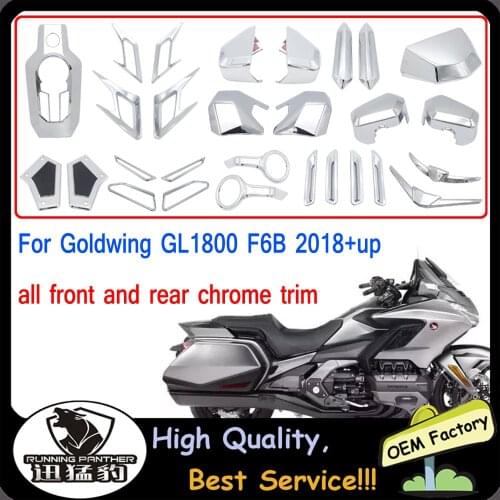 NEW For Honda Gold Wing 1800 F6B GL1800 2018 2019 2020 2021 Motorcycle Accessories Front and Rear Chrome Trim Decorative Strip