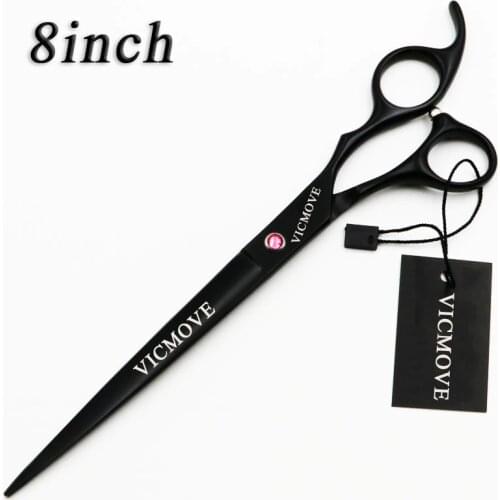 8 Inch Black Hair Cutting Scissors Professional Hairdressing Scissors Barber Pet Grooming Shears Human & Dogs & Cats