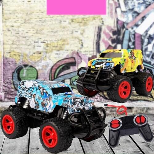 RC Car Wireless Four-way Remote Control Off-road Vehicle Model Graffiti Toy Car Electric Car Childrens Toy For Boy Gift