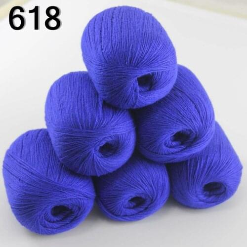 Sale 6balls X 50g pure high quality 100% cashmere warm soft Knitting Yarn Royal Blue 233-618