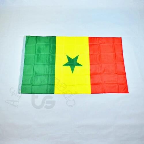 Senegal 90*150cm flag Banner 3x5 Foot National flag for meet,Parade,party.Hanging,decoration