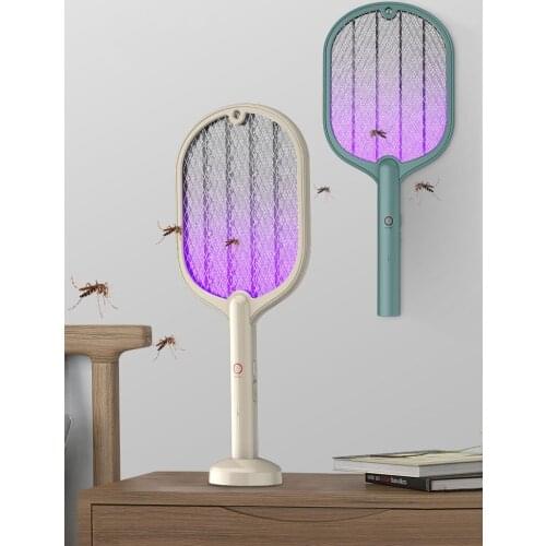 2 IN 1 LED Trap Mosquito Killer Lamp 3000V Electric Bug Zapper USB Rechargeable Summer Fly Swatter Trap Flies Insect