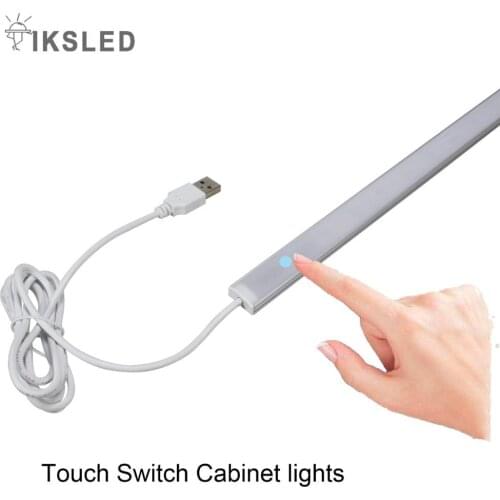 IKSLED 12in Dimmable Touch switch LED Under Couter Light,5V USB Powered LED Light Bar,Magnet Mounted,Super Slim Counter Lights