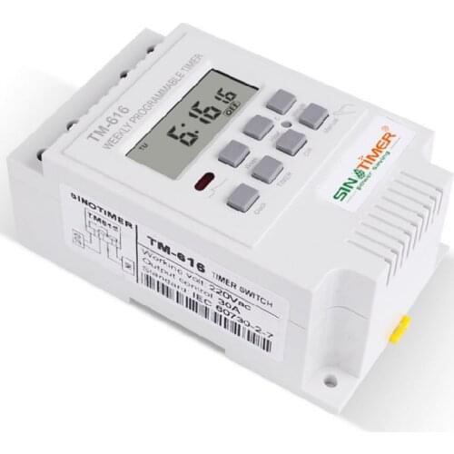 TM616W-4 Digital Electronic Timer 220V 30A Weekly Programmable Relay Controller