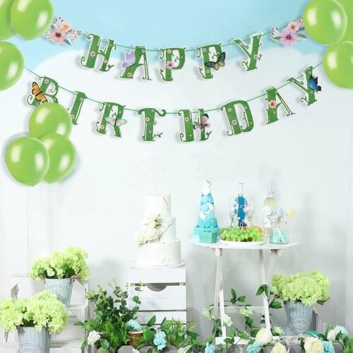 Party Decoration DIY Accessories Birthday Letter Banner Holiday Wedding Props Room Personalized Decor Ggreen Fresh Style
