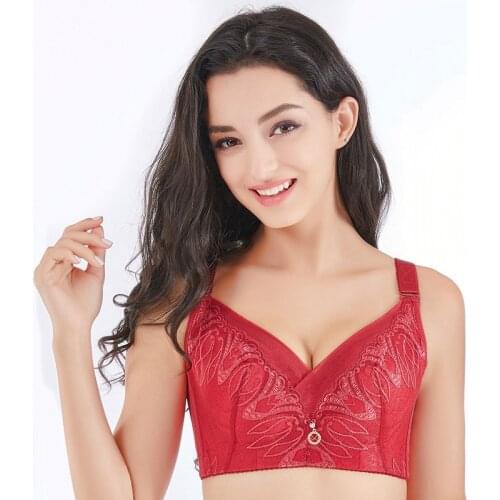 New Arrival Sexy Lace Women Bra Adjustable thin Brassiere Lingerie Super Push Up Bra Plus Size 120 52DE Cup Bras For Women