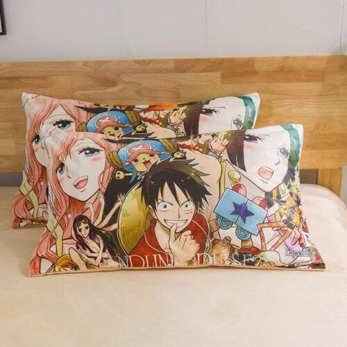 Winter thick one piece crystal velvet pillowcase single pillowcase children bedding student dormitory pillowcase NARUTO