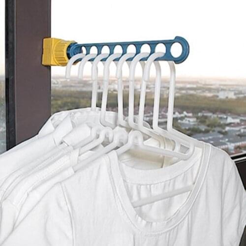 1PC Window Frame Clothes Hanger Portable Indoor Window 8-holes Drying Rack Bathroom Accommodated Indoor Hanging Clothes Rail
