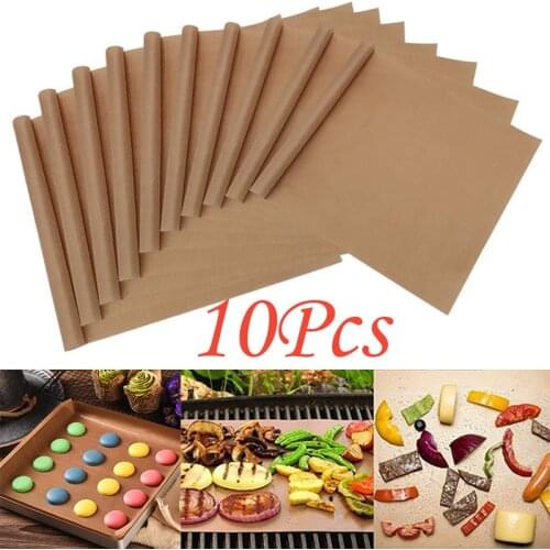 10 Pcs/set Baking Mat Sheet 40*60Cm or 30*40Cm Reusable Resistant Oil-Proof Paper Baking Oven Tool Non-Stick Ship By Roll