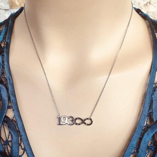 1938 925 Sterling Silver Necklace Women Girls Gift Jewelry Accessories Fashion Handmade Elegant Chain