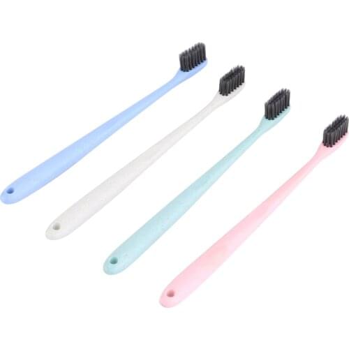 4 pcs/set Soft Bristle Small Head Toothbrush Multi-Color Tooth Brush Portable Travel Eco-friendly Brush Tooth Care Oral Hygiene