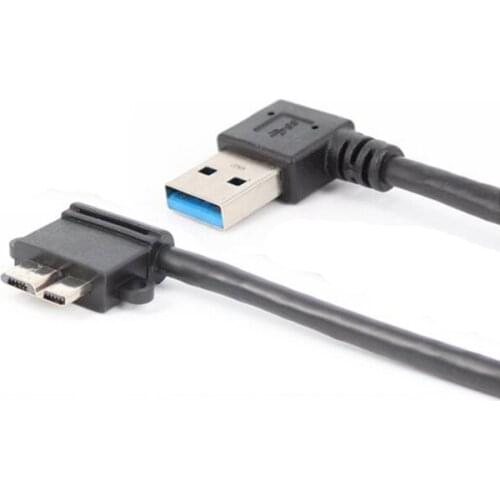 5pc/lot 90 Degree USB3.0 Data Charging Cable A Male to Micro B Male Cable USB 3.0 Cable Adapter Right angle For HDD Case Up Down