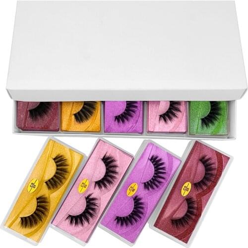 Colorful 3D False 10/20/30/40/50/100 Pairs Base Card Natural Thick Eyelashes M01-M10 Mink Wholesale Pack Makeup Set In Bulk