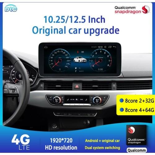 DLC Qualcomm Chip Upgrade Screen HD1920 8.8/12.5Inch Dsp Eight-Core 4+64G Android Central Player for A4L Class 2018-2019