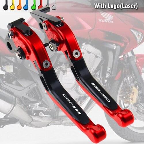 For Honda CBF 600 SA CBF 600 2004-2007 CNC Adjustable Folding Extendable Motorcycle Brake Clutch Levers Logo(CBF600 )